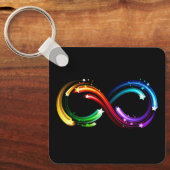 Oneindigheidssymbool van regenboogkometen sleutelhanger (Voorkant)