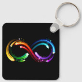 Oneindigheidssymbool van regenboogkometen sleutelhanger (Achterkant)