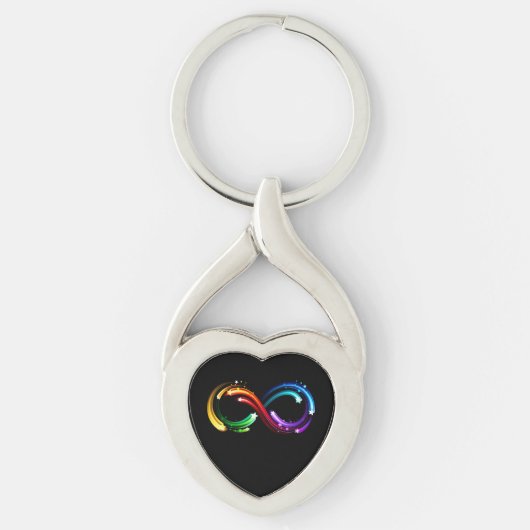 Oneindigheidssymbool van regenboogkometen sleutelhanger (Voorkant)