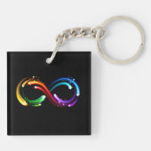 Oneindigheidssymbool van regenboogkometen sleutelhanger (Achterkant)