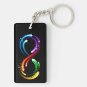 Oneindigheidssymbool van regenboogkometen sleutelhanger (achterkant)