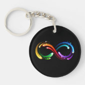 Oneindigheidssymbool van regenboogkometen sleutelhanger (Voorkant)