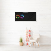 Oneindigheidssymbool van regenboogkometen spandoek (Insitu)