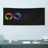 Oneindigheidssymbool van regenboogkometen spandoek (Beurs)