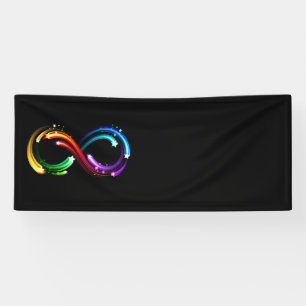 Oneindigheidssymbool van regenboogkometen spandoek