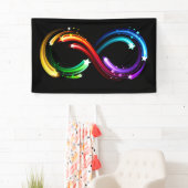 Oneindigheidssymbool van regenboogkometen spandoek (Insitu)