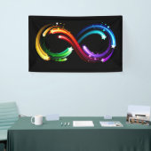 Oneindigheidssymbool van regenboogkometen spandoek (Beurs)