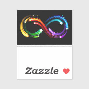 Oneindigheidssymbool van regenboogkometen sticker