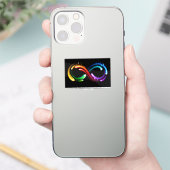 Oneindigheidssymbool van regenboogkometen sticker (Telefoon)
