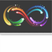 Oneindigheidssymbool van regenboogkometen sticker (Voorkant)