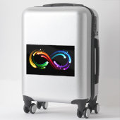 Oneindigheidssymbool van regenboogkometen sticker (Koffer)