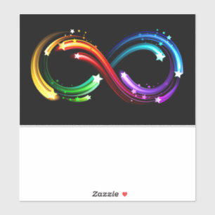 Oneindigheidssymbool van regenboogkometen sticker