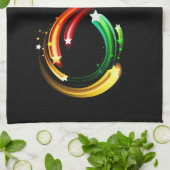 Oneindigheidssymbool van regenboogkometen theedoek (Gevouwen)