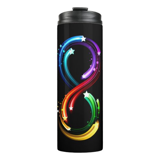 Oneindigheidssymbool van regenboogkometen thermosbeker (Voorkant)