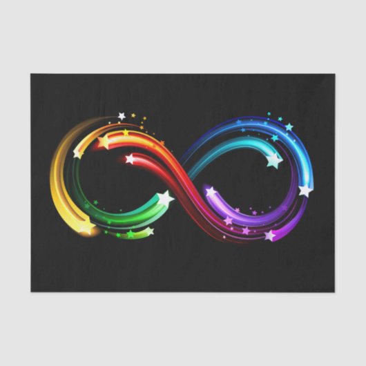 Oneindigheidssymbool van regenboogkometen tissuepapier (Voorkant)