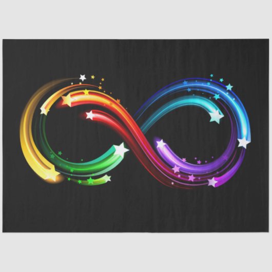 Oneindigheidssymbool van regenboogkometen tissuepapier (Voorkant)