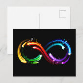 Oneindigheidssymbool van regenboogkometen uitnodiging briefkaart (Voorkant / Achterkant)