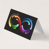 Oneindigheidssymbool van regenboogkometen visitekaartje (Achterkant)