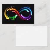 Oneindigheidssymbool van regenboogkometen visitekaartje (Voorkant / Achterkant)
