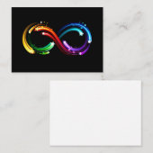 Oneindigheidssymbool van regenboogkometen visitekaartje (Voorkant / Achterkant)