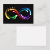 Oneindigheidssymbool van regenboogkometen visitekaartje (Voorkant / Achterkant)