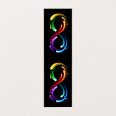 Oneindigheidssymbool van regenboogkometen visitekaartje (Buitenkant ongevouwen)