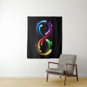 Oneindigheidssymbool van regenboogkometen wandkleed (In situ)