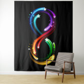Oneindigheidssymbool van regenboogkometen wandkleed (In situ)