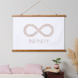 Oneindigheidssymbool Wanddecoratie van Bladeren Hangend Wandkleed