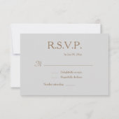 Oneindigheidsteken Goud Grijs Aangepaste Naam Trou Kaart (Achterkant)