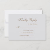 Oneindigheidsteken Lila Grijs Goud Trouw RSVP Kaart (Achterkant)