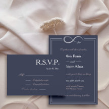 Oneindigheidsteken marineblauw roze wit trouw-RSVP