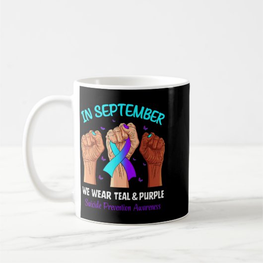 Oneindigheidsvlinderpreventiebewustzijn Koffiemok (Links)