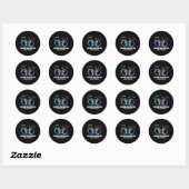Oneindigheidsvlinderpreventiebewustzijn Ronde Sticker (Vel)