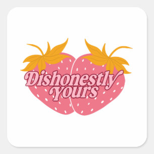 Oneinestly Yours Aardbeien door Haley - Sticker