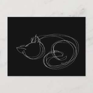 Oneliner Cat Black Briefkaart