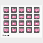 #OneLove Hoesje-Mate iPhone Case Vierkante Sticker (Vel)