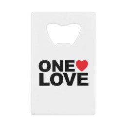 OneLove Logo Creditkaart Flessenopener