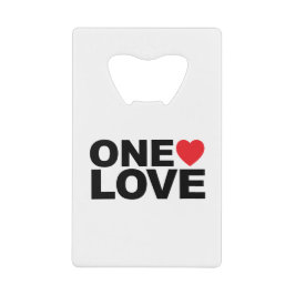 OneLove Logo Creditkaart Flessenopener