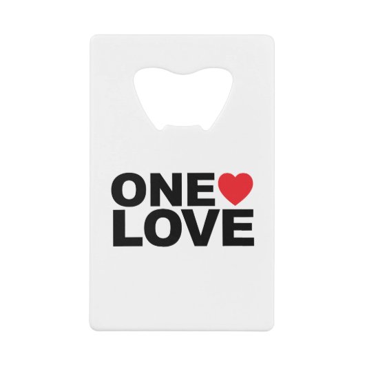 OneLove Logo Creditkaart Flessenopener (Voorkant)