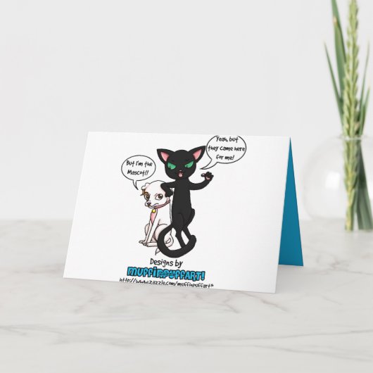 Onenthousiaste kerstkat feestdagen kaart (Achterkant)