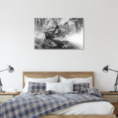 Oneonta Gorge PhotographyColumbia River, OF Canvas Afdruk (Insitu (Slaapkamer))