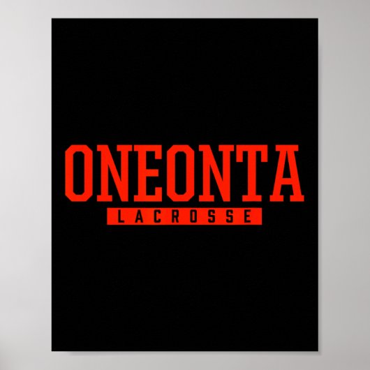 Oneonta High School Lacrosse Poster (Voorkant)