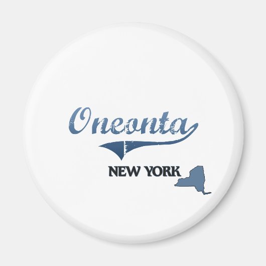 Oneonta New York City Classic Magneet (Voorkant)