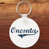 Oneonta New York Klassic Design Sleutelhanger (Voorkant)