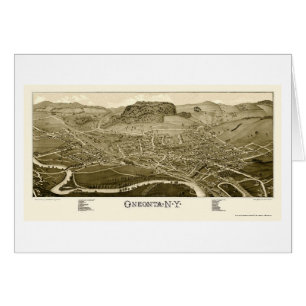 Oneonta, NY Panoramic Map - 1884