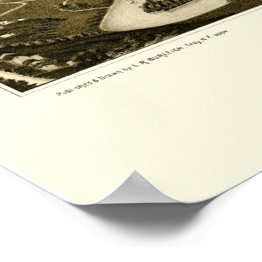 Oneonta, NY Panoramic Map - 1884 Poster (Hoek)