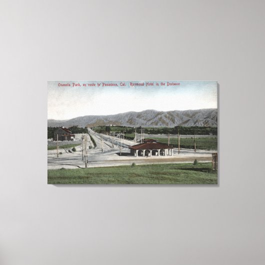 Oneonta Park & Raymond Hotel Canvas Afdruk (Voorkant)