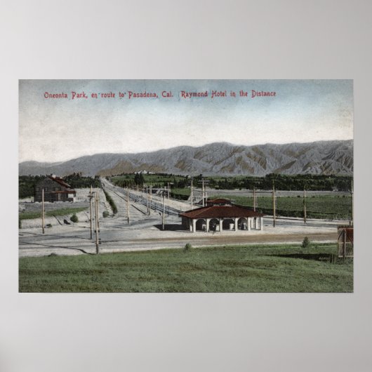 Oneonta Park & Raymond Hotel Poster (Voorkant)