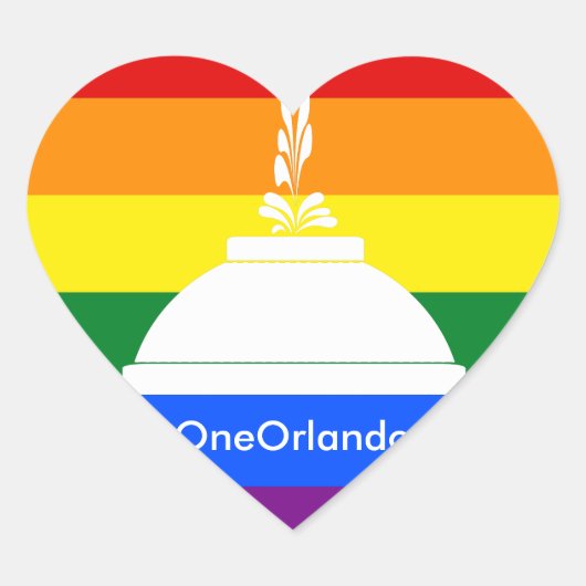 OneOrlando Hart Sticker (Voorkant)
